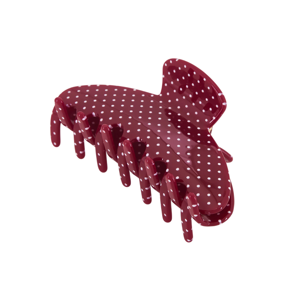 EMI JAY Big Effing Clip in Cherry Polka Dot - Великий крабик для волосся "Cherry Polka Dot" - фото №1